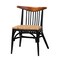 Baxton Studio Parthenia MidCentury  Black and Walnut Brown Finished Mahogany Wood and Natural Rattan Dining Chair 224-12838-ZORO - alternate 9